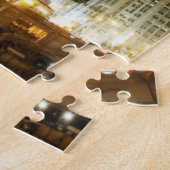 Berühmte Sehenswürdigkeit Chicagos nachts Puzzle (Seite)