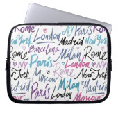 Berühmte Städte der Welt Laptopschutzhülle (Vorderseite)