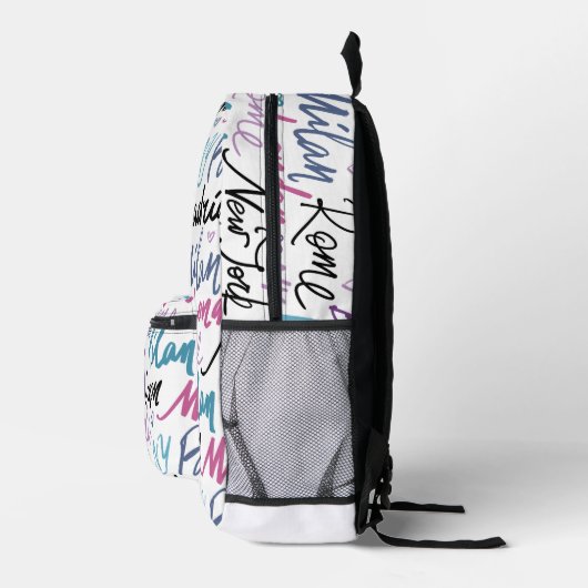 Berühmte Städte der Welt Personalisiert Bedruckter Rucksack (Rechts)