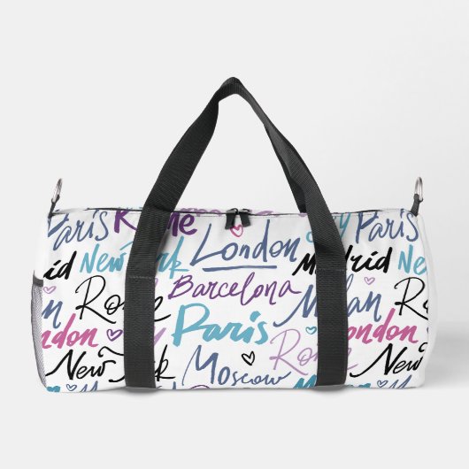 Berühmte Städte der Welt Personalisiert Duffle Bag (Rückseite)