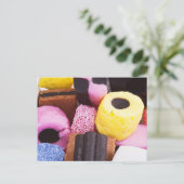 berühmte Süßigkeiten von Licorice Postkarte (Stehend Vorderseite)