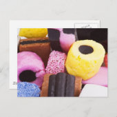 berühmte Süßigkeiten von Licorice Postkarte (Vorne/Hinten)