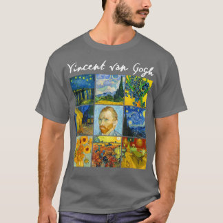 Berühmte Van Gogh Gemälde Art Starry Night Blume T-Shirt