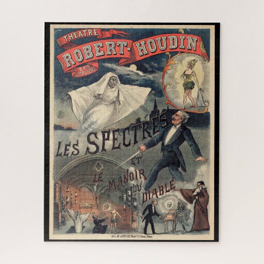 Berühmte Viktorianische Magier, Vintage Magie-Show Puzzle (Vertikal)