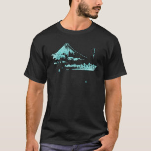 Berühmte Vintage-Fine-Art-Mount-Fuji-Erhebung-hint T-Shirt