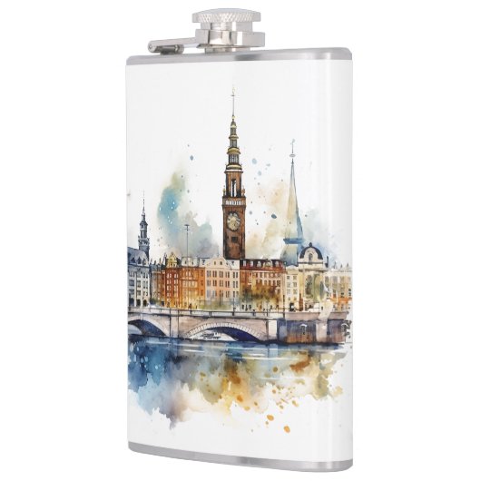 Berühmte Wahrzeichen Design Flachmann (Links)