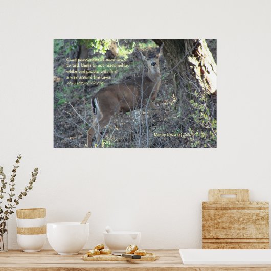 Berühmte Worte: Gesetze - Hirsch - Poster (Küche)