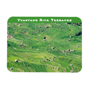 Berühmte Yuanyang-Reisterrassen - Yunnan, China Magnet