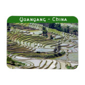 Berühmte Yuanyang Rice Terraces - Yunnan, China Magnet (Horizontal)