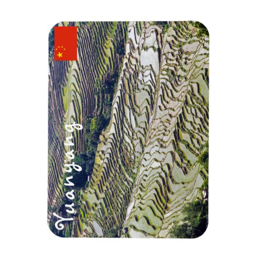 Berühmte Yuanyang Rice Terraces - Yunnan, China Magnet (Vertikal)
