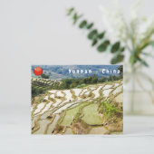 Berühmte Yuanyang Rice Terraces - Yunnan, China Postkarte (Stehend Vorderseite)