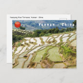 Berühmte Yuanyang Rice Terraces - Yunnan, China Postkarte (Vorne/Hinten)