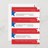 Berühmte Zitate des Präsidenten + Person Frauen Ma Postkarte (Vorne/Hinten)