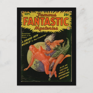 Berühmtefantastische1Pulp-Kunst Postkarte