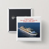 Berühmtengipfel-Schiffs-Knopf Button (Vorne & Hinten)