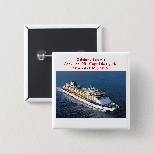 Berühmtengipfel-Schiffs-Knopf Button (Vorne & Hinten)