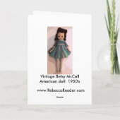 Berühmter Amerikaner Dolls1950 USA Dankeskarte (Rückseite)