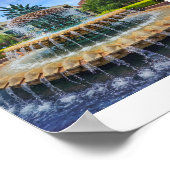 Berühmter Ananas-Brunnen in Charleston, SC Poster (Ecke)