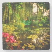 Berühmter Claude Monet Giverny Pond mit Lilies Steinuntersetzer (Vorderseite)