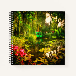 Berühmter Claude Monet Giverny Teich mit Lilien Notizblock