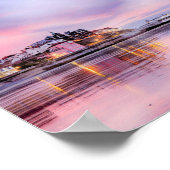 Berühmter Cromer Pier in Norfolk England mit rosa  Poster (Ecke)