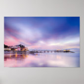 Berühmter Cromer Pier in Norfolk England mit rosa  Poster (Vorne)