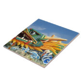 Berühmter Drache auf Haw Par Villa in Singapur Asi Fliese (Seite)