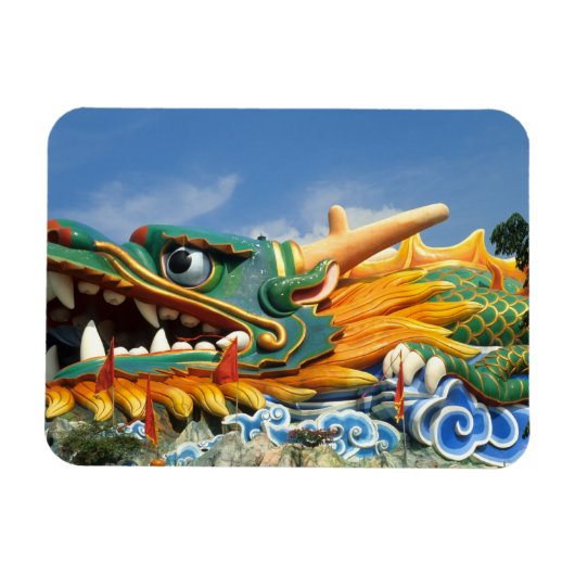 Berühmter Drache auf Haw Par Villa in Singapur Asi Magnet (Horizontal)