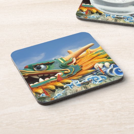 Berühmter Drache auf Haw Par Villa in Singapur Asi Untersetzer (Linke Seite)