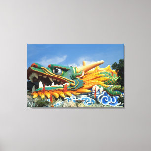 Berühmter Drache im Haw Par Villa in Singapur Asie Leinwanddruck