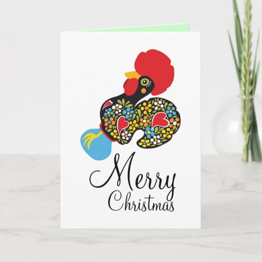 Berühmter Hahn Barcelos Nr 06 froher Weihnachten (Vorderseite)