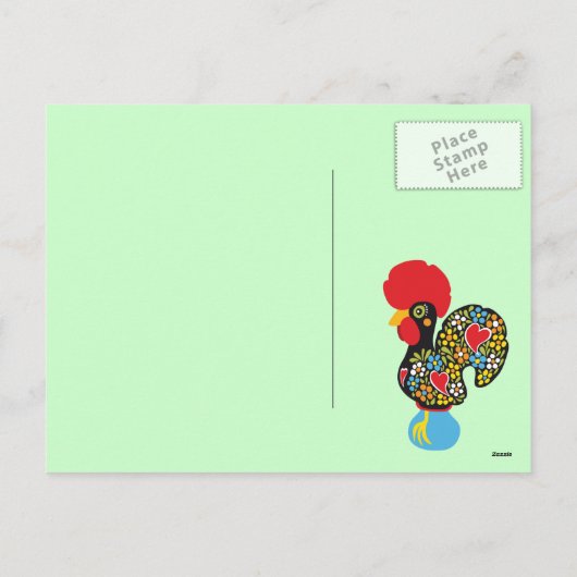 Berühmter Hahn Barcelos Nr 06 froher Weihnachten (Rückseite)