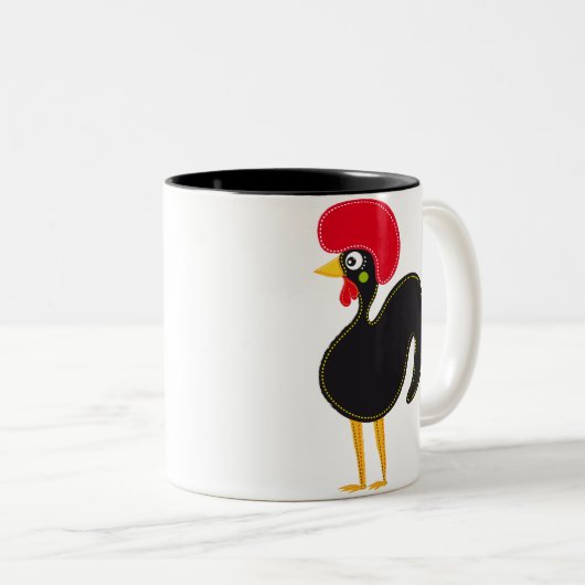 Berühmter Hahn von Barcelos 01 Zweifarbige Tasse (VorderseiteRechts)
