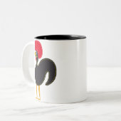 Berühmter Hahn von Barcelos 01 Zweifarbige Tasse (Vorderseite Links)