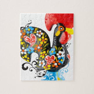 Berühmter Hahn von Barcelos Nr 06 - Blumenausgabe Puzzle