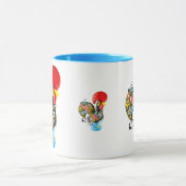 Berühmter Hahn von Barcelos Nr 06 - Blumenausgabe Tasse (Zentrum)
