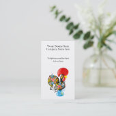 Berühmter Hahn von Barcelos Nr 06 - Blumenausgabe Visitenkarte (Stehend Vorderseite)