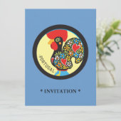 Berühmter Hahn von Barcelos Nr 06 Einladung (Stehend Vorderseite)