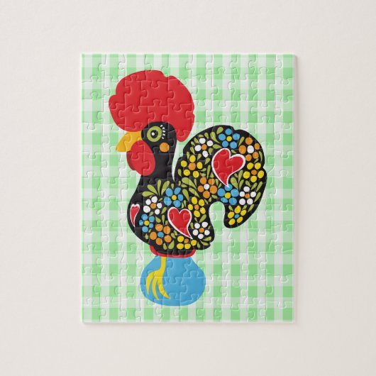 Berühmter Hahn von Barcelos Nr 06 Puzzle (Vertikal)