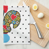 Berühmter Hahn von Barcelos Nr 06 - Tupfen Handtuch (Viertel Falte)