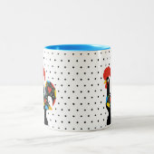 Berühmter Hahn von Barcelos Nr 09 - Tupfen Zweifarbige Tasse (Mittel)