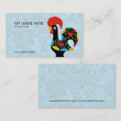 Berühmter Hahn von Barcelos Nr 09 Visitenkarte (Vorne/Hinten)