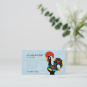 Berühmter Hahn von Barcelos Nr 09 Visitenkarte (Stehend Vorderseite)