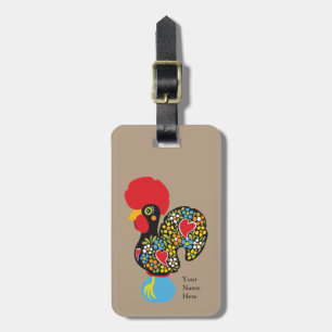 Berühmter Hahn von Barcelos Portugal Nr. 06 Gepäckanhänger