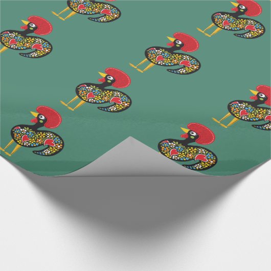 Berühmter Hahn von Barcelos Portugal Nr. 07 Geschenkpapier (Ecke)