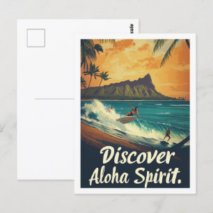 Berühmter Hawaii-Reiseort Postkarte