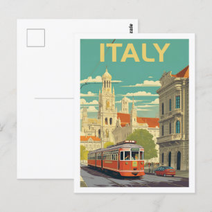 Berühmter italienischer Reiseort aus der Vergangen Postkarte