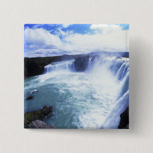 Berühmter Jodafoss-Wasserfall in Nord-Zentralislan Button