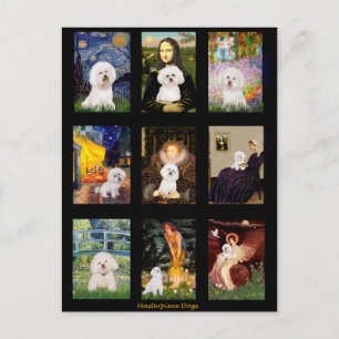 Berühmter Kunst-Bichon Frise-Verbund Postkarte