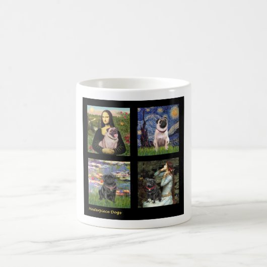 Berühmter Kunst-Mops-Verbund #1 Kaffeetasse (Mittel)